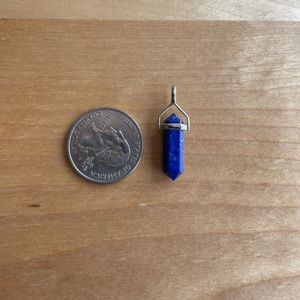 925 Sterling Silver Mini Lapis Lazuli Point Pendant